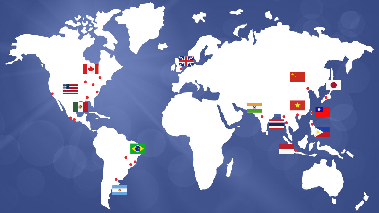 HLI Global Operations Map