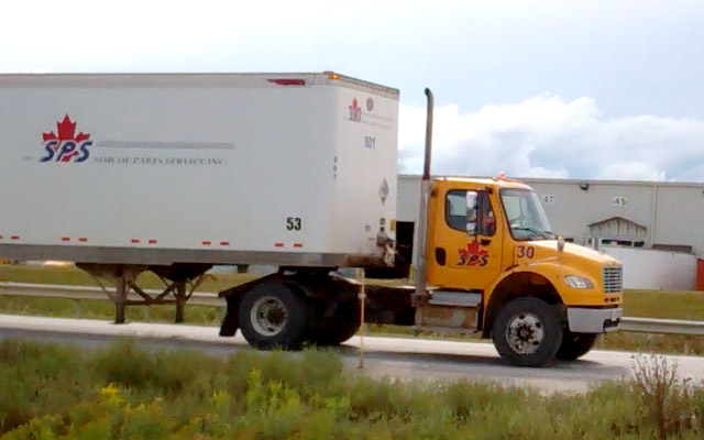 truck on the road