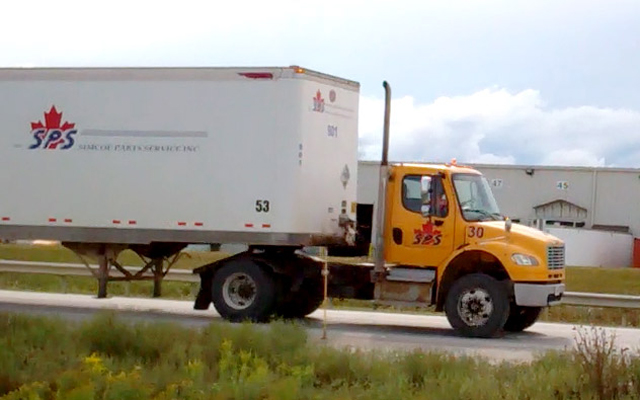 truck on road